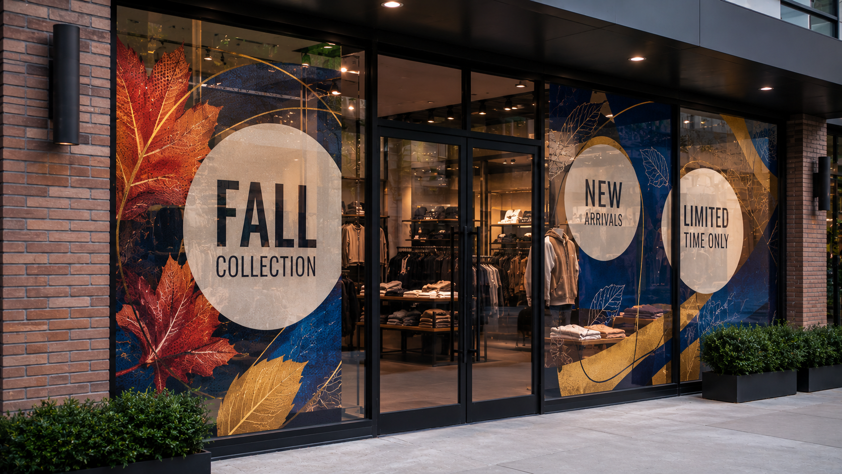 Retail promotional window graphics