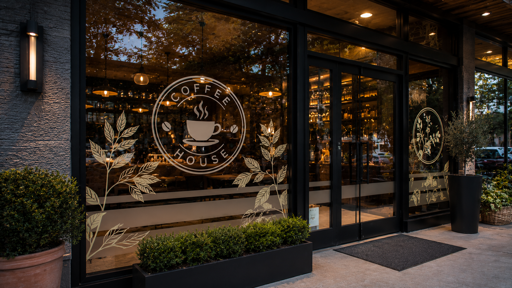 Restaurant window graphics