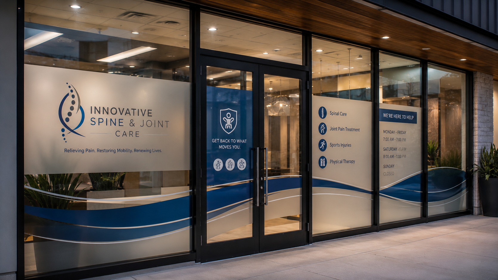 Medical office window graphics