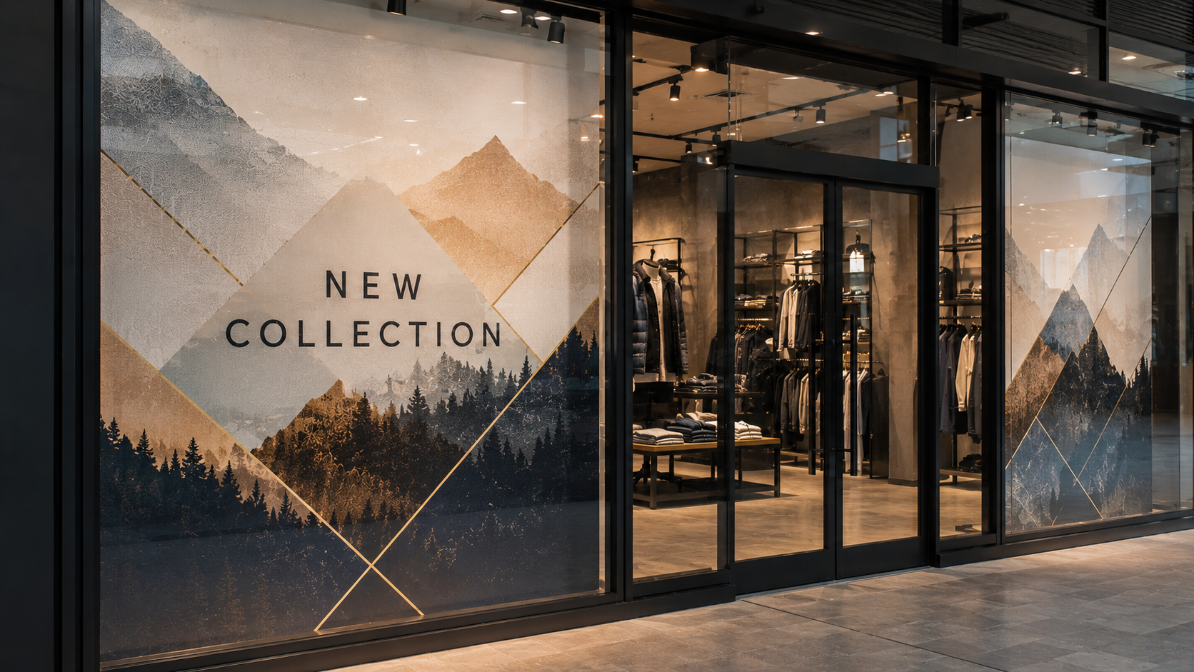 Retail store window graphics