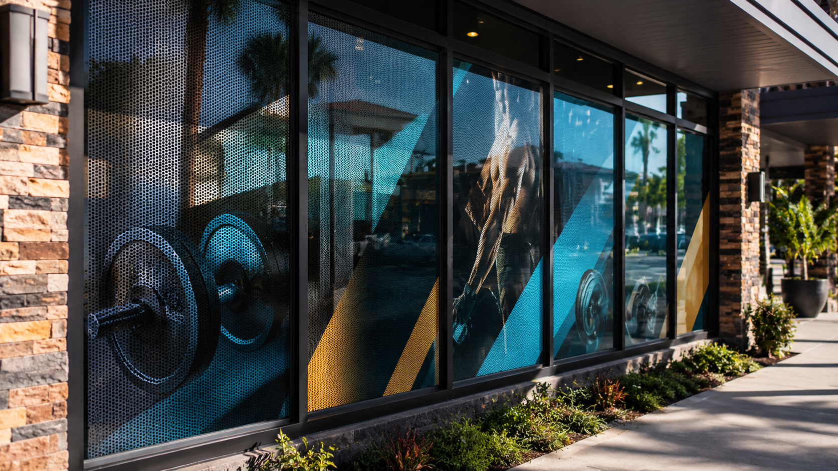 Perforated window graphics
