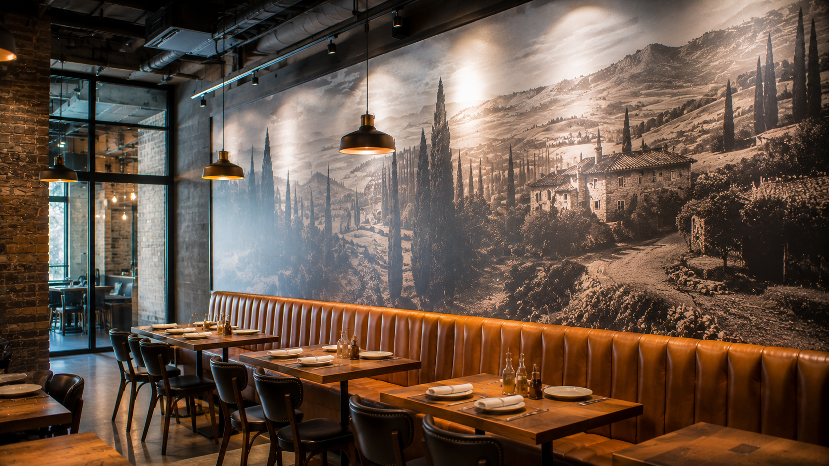 Restaurant and hospitality wall graphics
